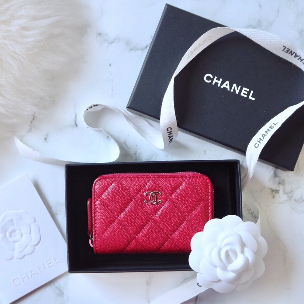 Chanel O Coin Purse 18B Dark Pink